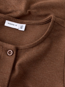 NAME IT Kortærmet Cardigan Linissi Cappuccino
